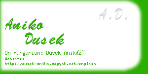 aniko dusek business card